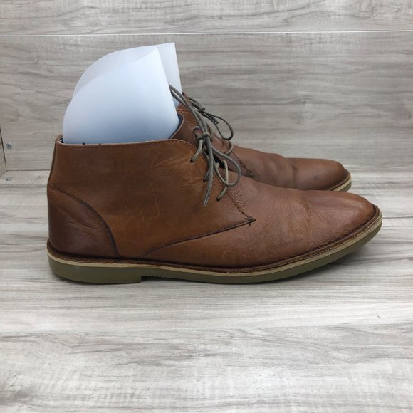 Aiden Mason Ankle Boots Men s 11.5 Brown Leather Lace Up Chukka Shoes
